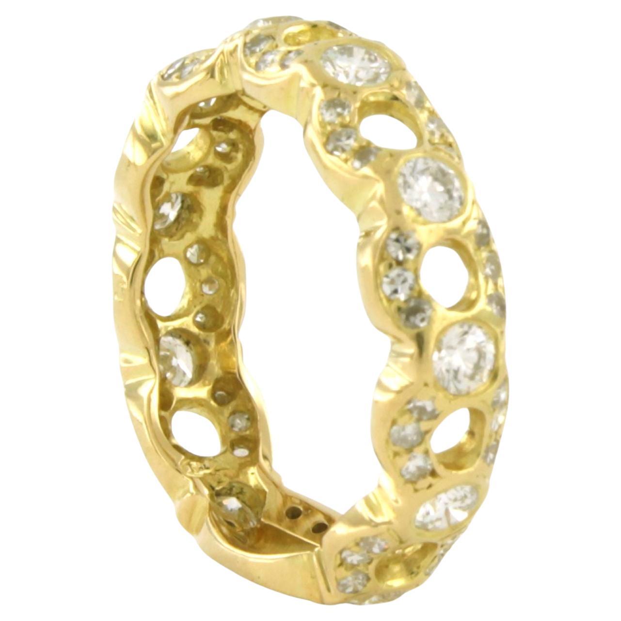 Anillo con diamantes brillantes y talla única de hasta 1,00 ct 4,9 gramos Oro de 18k en venta