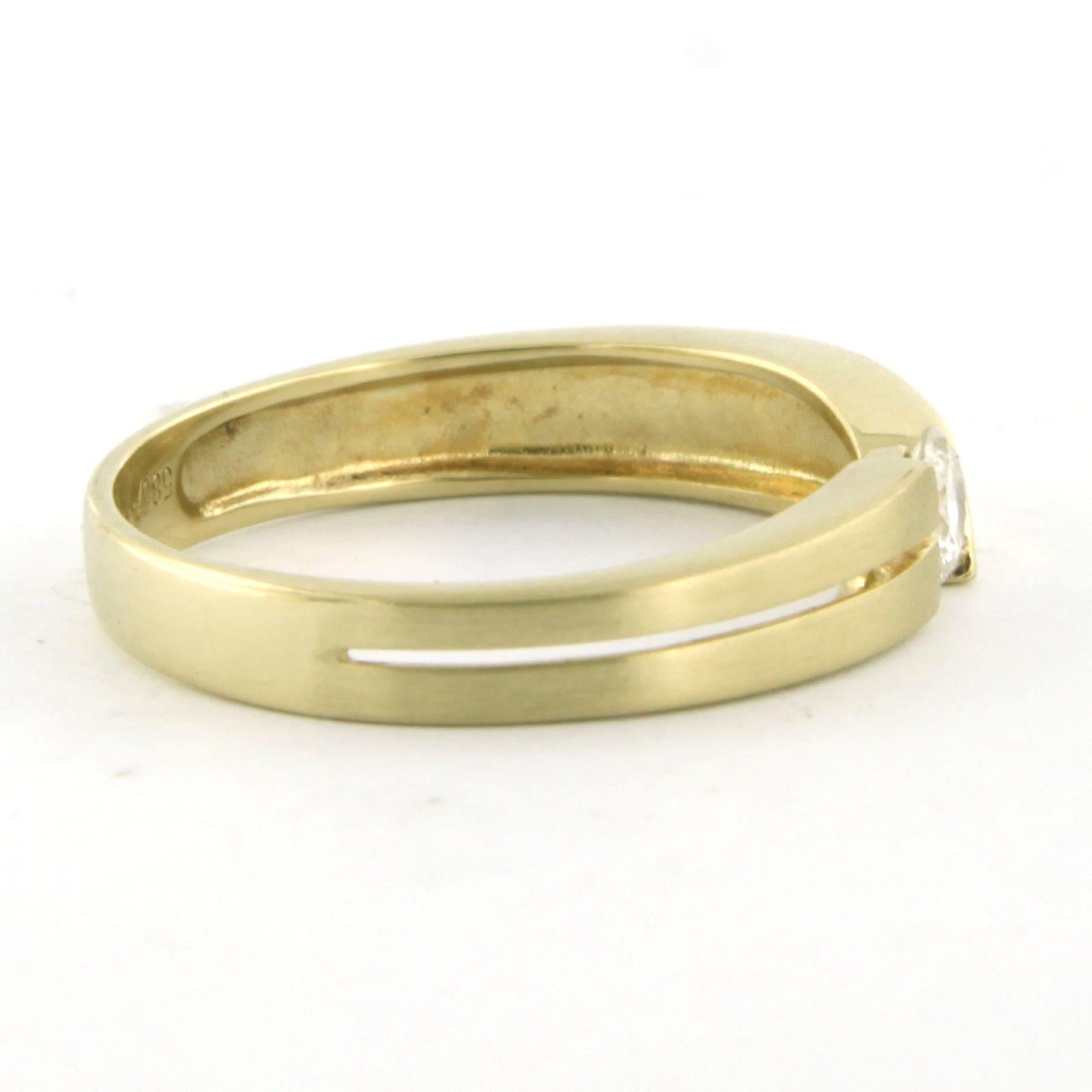 Bague avec diamant taille brillant 0,25ct or jaune 14k Pour femmes en vente
