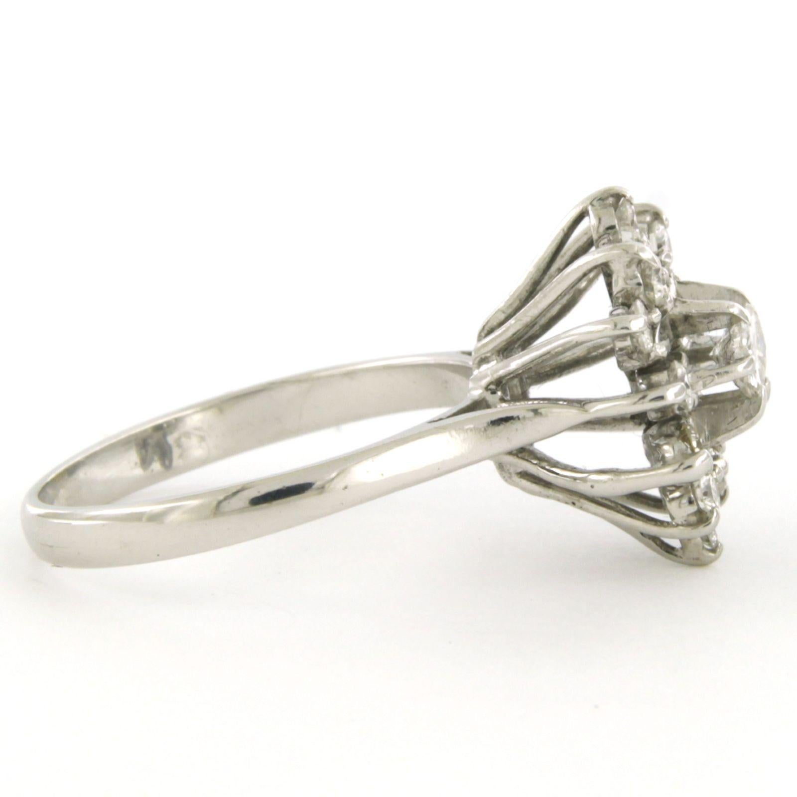 Modern Ring with brilliant cut diamond sup to 0.50ct 18k gold 4.2 grams For Sale