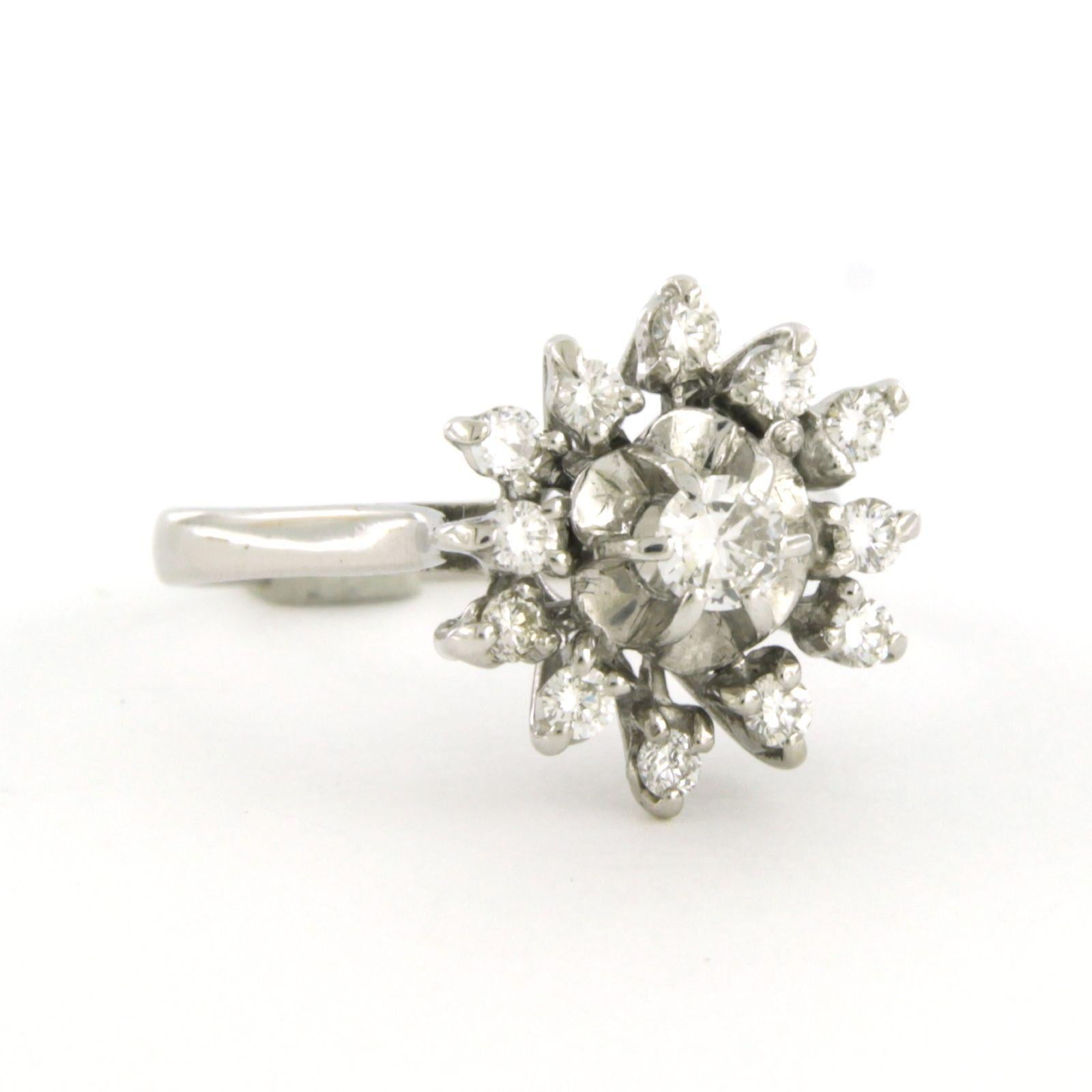 Women's Ring with brilliant cut diamond sup to 0.50ct 18k gold 4.2 grams For Sale