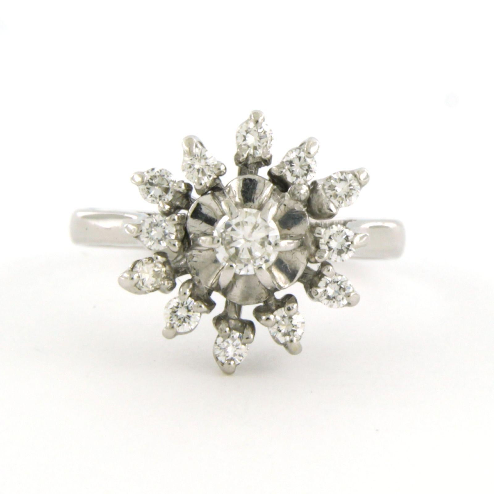 Ring with brilliant cut diamond sup to 0.50ct 18k gold 4.2 grams For Sale 1