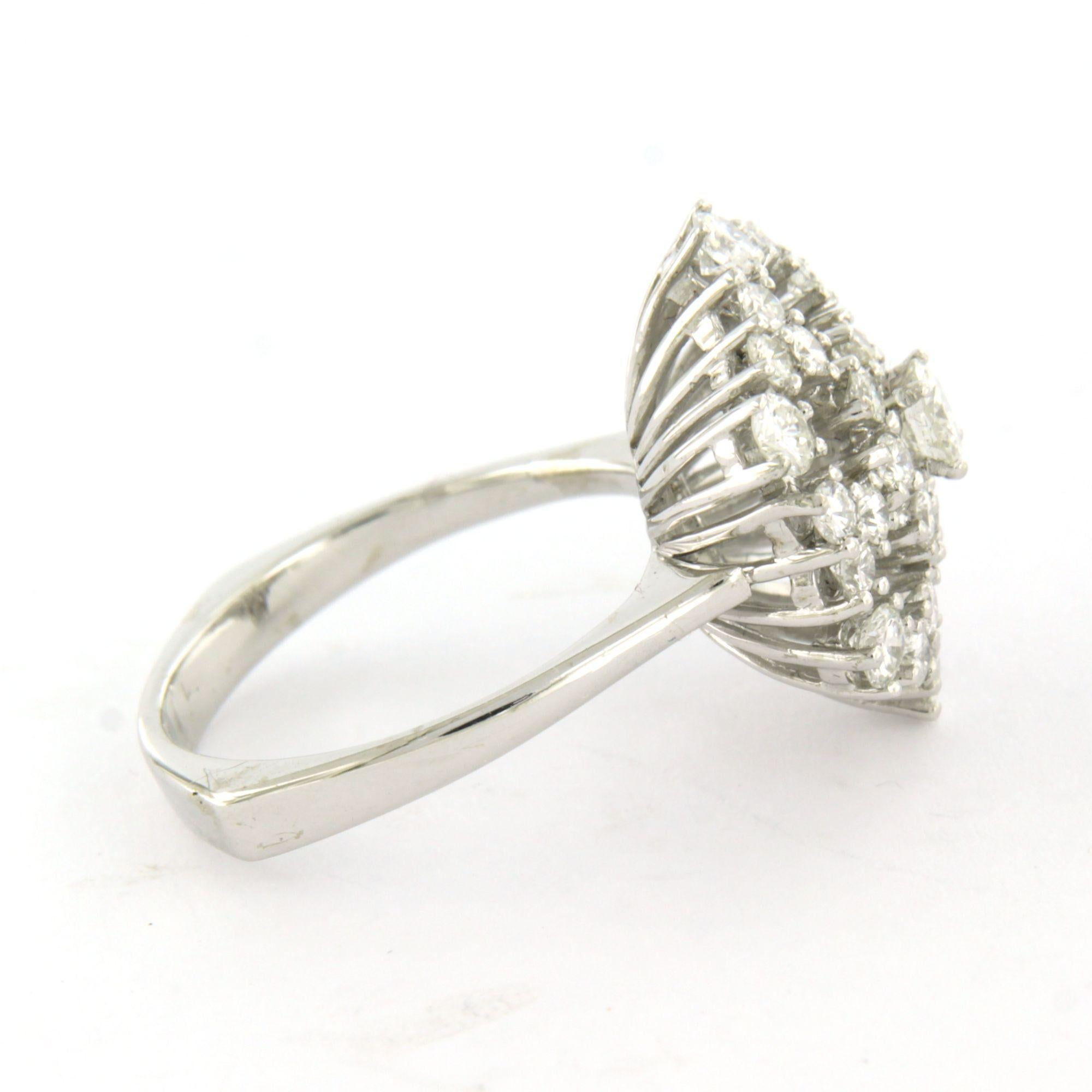 Bague avec diamant taille brillant sup à 1,84ct or 14k 6,4 grammes Excellent état - En vente à The Hague, ZH