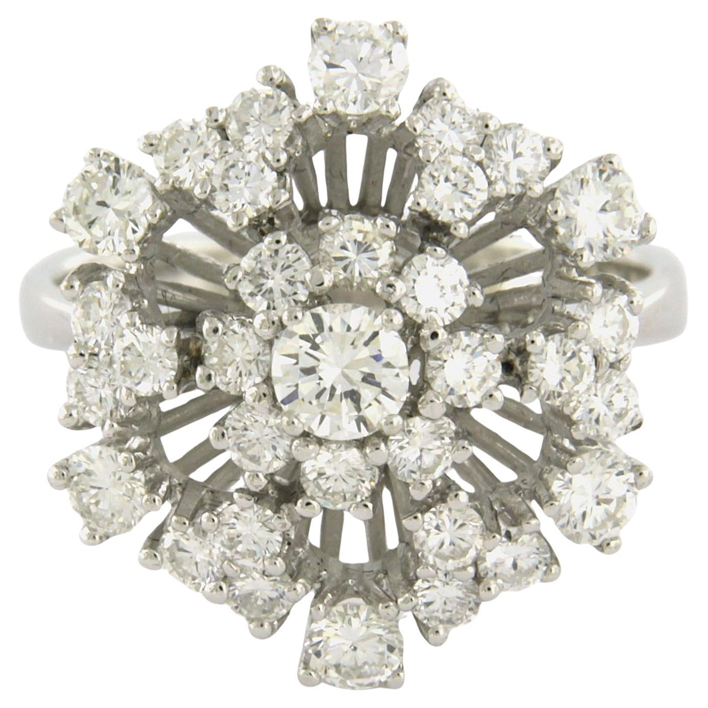 Bague avec diamant taille brillant sup à 1,84ct or 14k 6,4 grammes