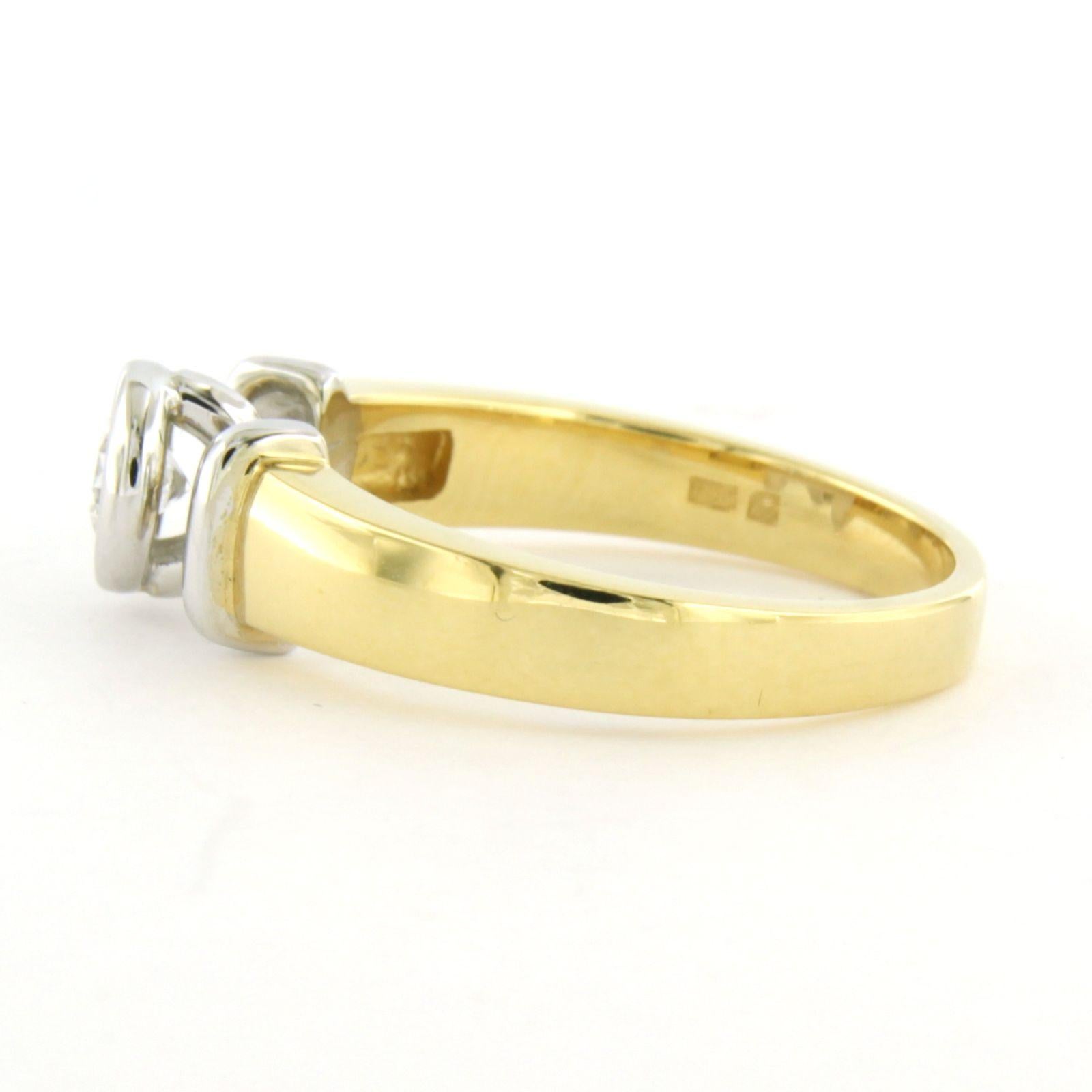 Modern Ring with brilliant cut diamond up to 0.25ct 18k gold 5.5 grams For Sale
