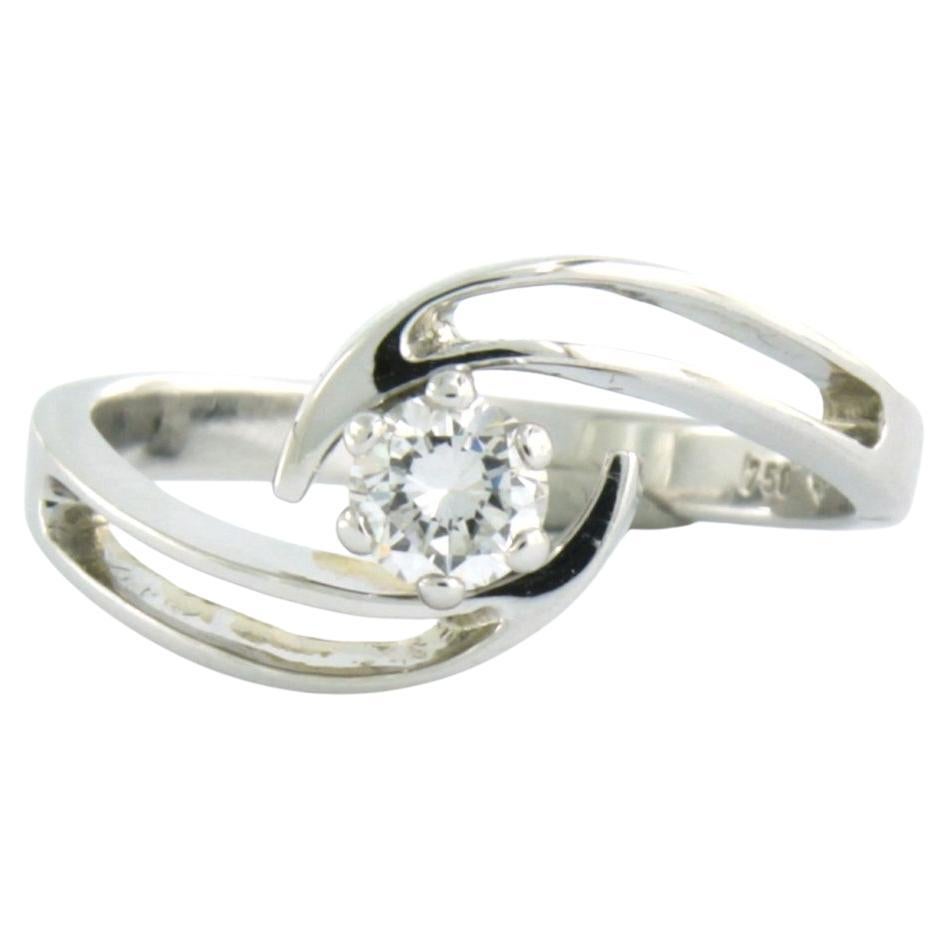 Ring with brilliant cut diamond up to 0.30ct 18k gold 3.9 grams