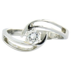 Ring with brilliant cut diamond up to 0.30ct 18k gold 3.9 grams