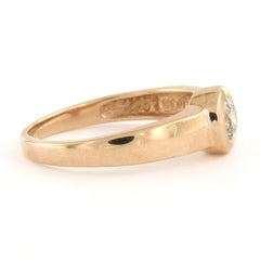 Anello con diamante taglio brillante fino a 0,47ct 4,1 grammi in oro rosa 14k