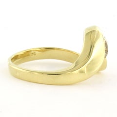 Ring with brilliant cut diamond up to 0.75ct 14k yellow gold 10.0 grams