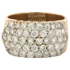 Bague avec diamant taille brillant Up & Up 2.64ct Or bicolore 14k 8.4 grammes