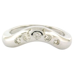 Ring with brilliant cut diamonds 0.20ct 18k white gold