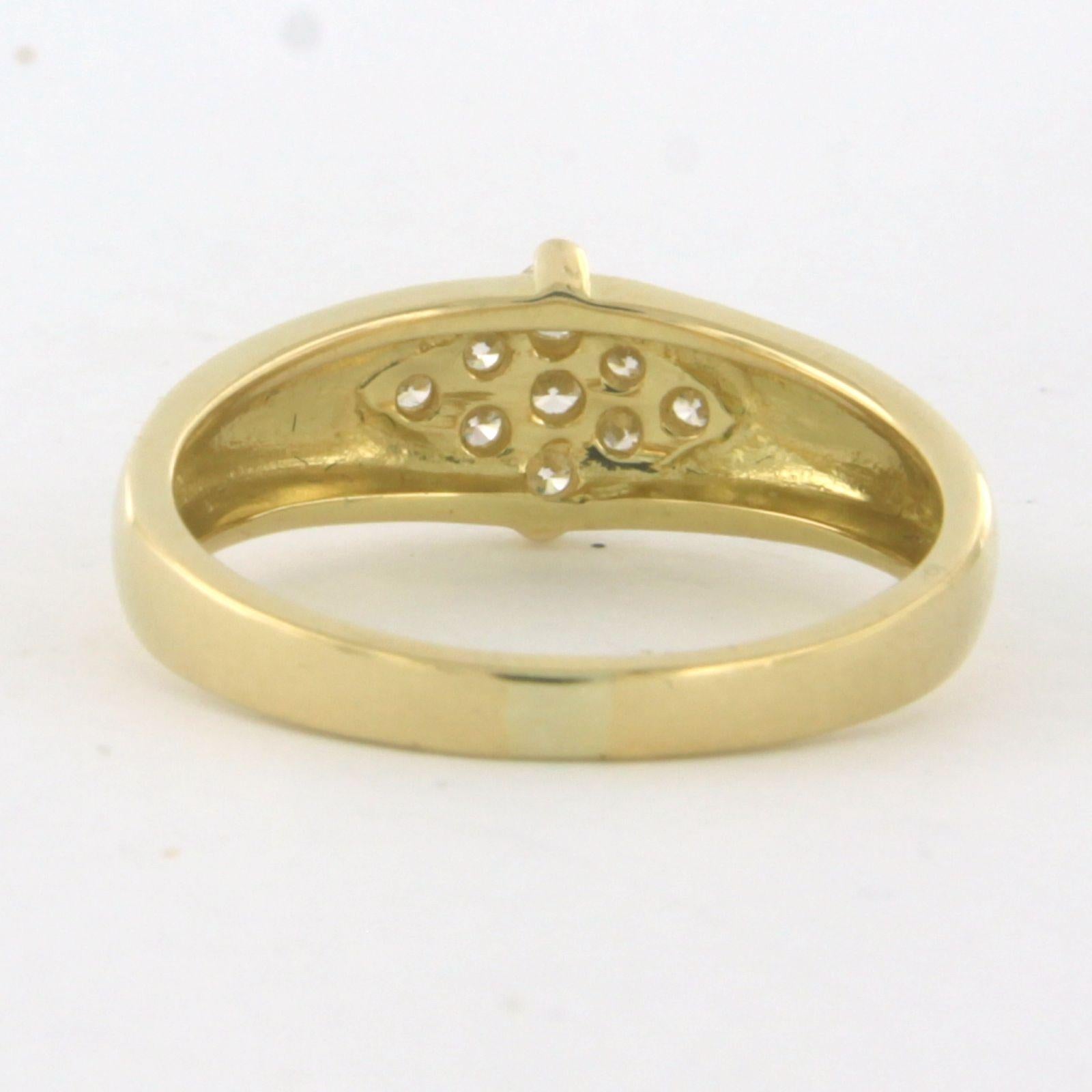 Bague avec diamants taille brillant jusqu'à 0,27 ct Or jaune 18k Pour femmes en vente