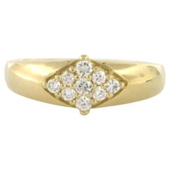 Bague avec diamants taille brillant jusqu'à 0,27 ct Or jaune 18k