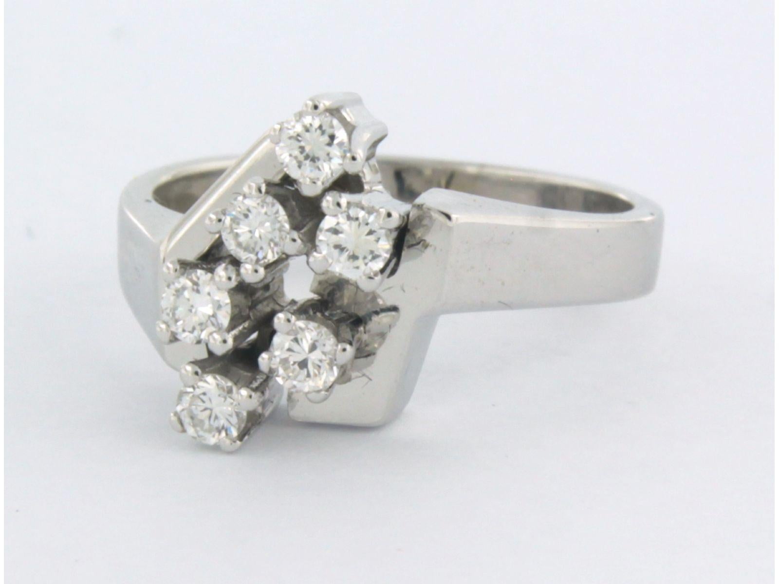 Ring with brilliant cut diamonds 0.30 ct 14k gold (Moderne) im Angebot