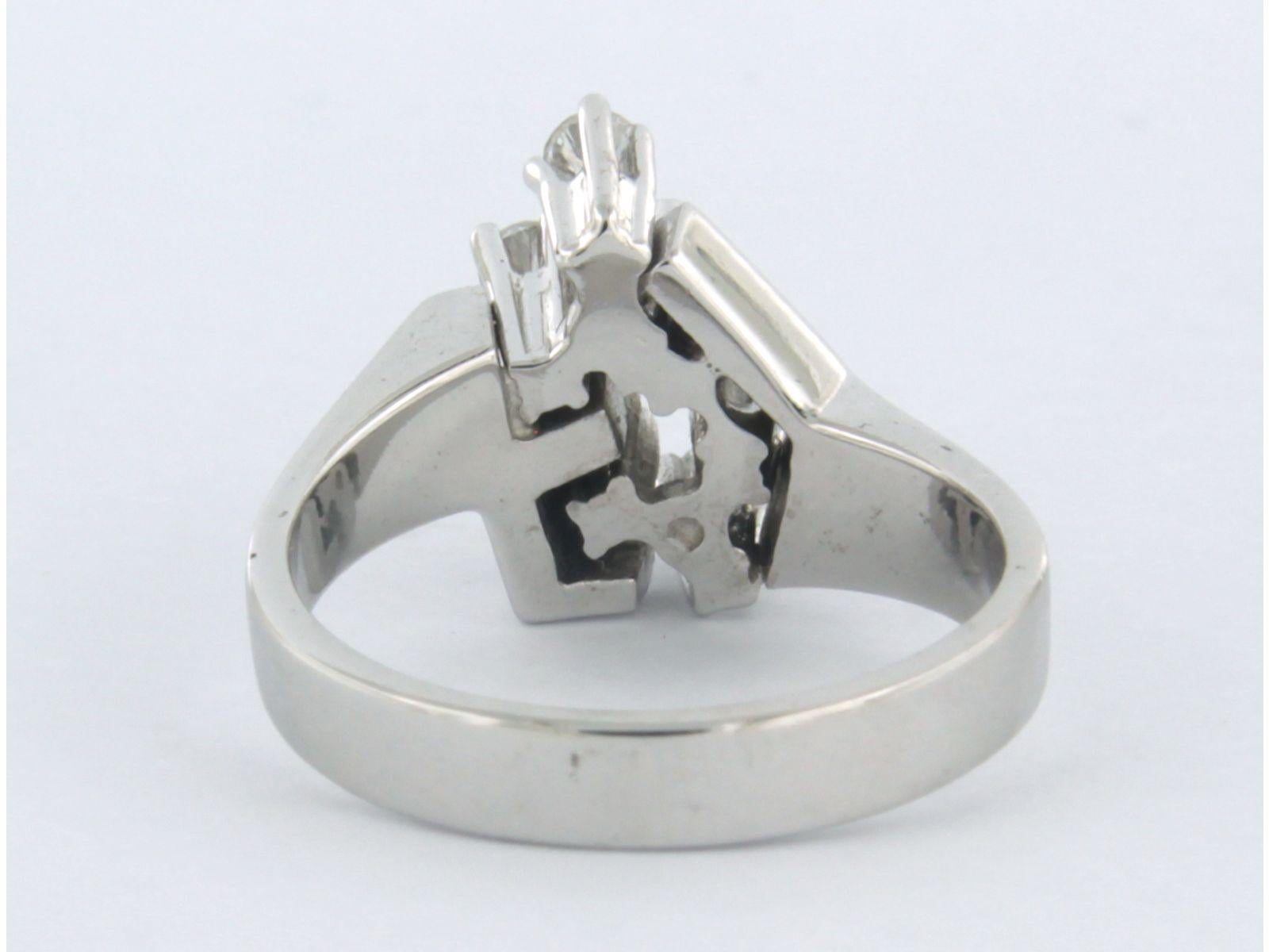 Ring with brilliant cut diamonds 0.30 ct 14k gold Damen im Angebot