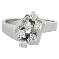 Ring with brilliant cut diamonds 0.30 ct 14k gold