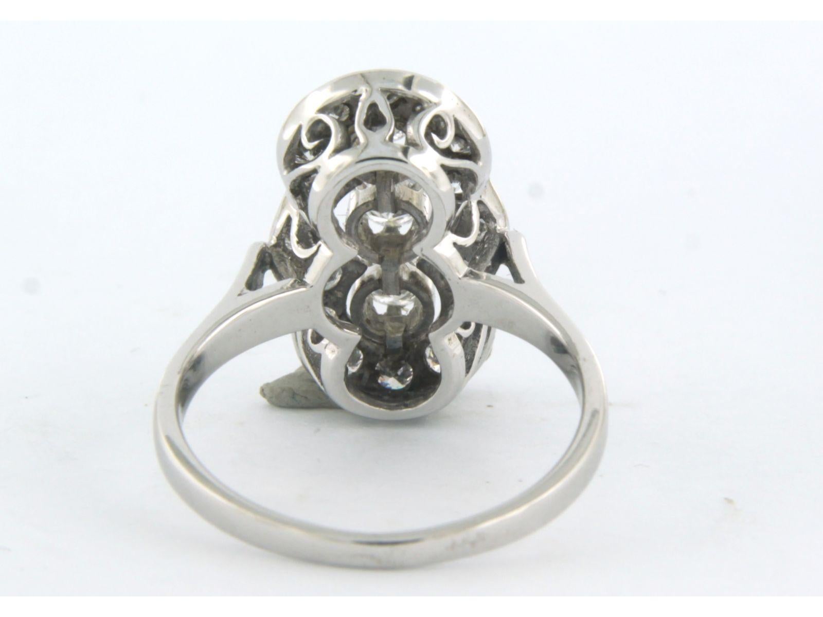 Whiting avec diamants taille brillant 1.00 ct 14k or blanc Pour femmes en vente