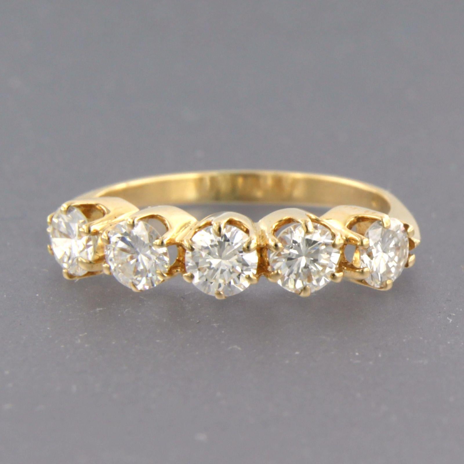 Hgh Rind Ring with brilliant cut diamonds in total 1.00ct 14k yellow gold For ...
