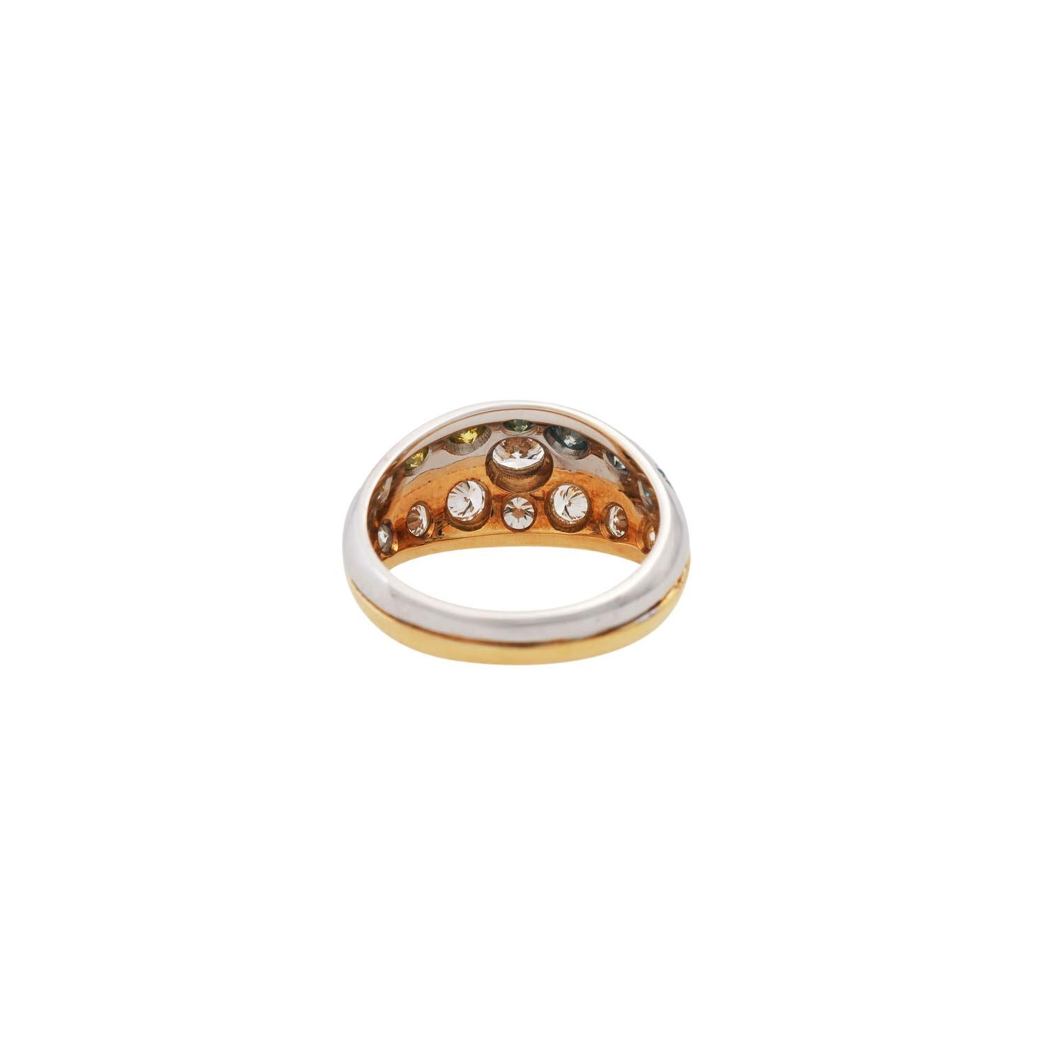 Brilliant Cut Ring with Brilliant-Cut Diamonds Total Approx. 1.56 Ct For Sale