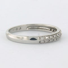 Ring with brilliant cut diamonds up to 0.10ct 18k white gold 2.5 grams