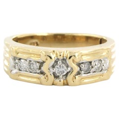Ring with brilliant cut diamonds up to 0.13ct 14k gold 4.7 grams