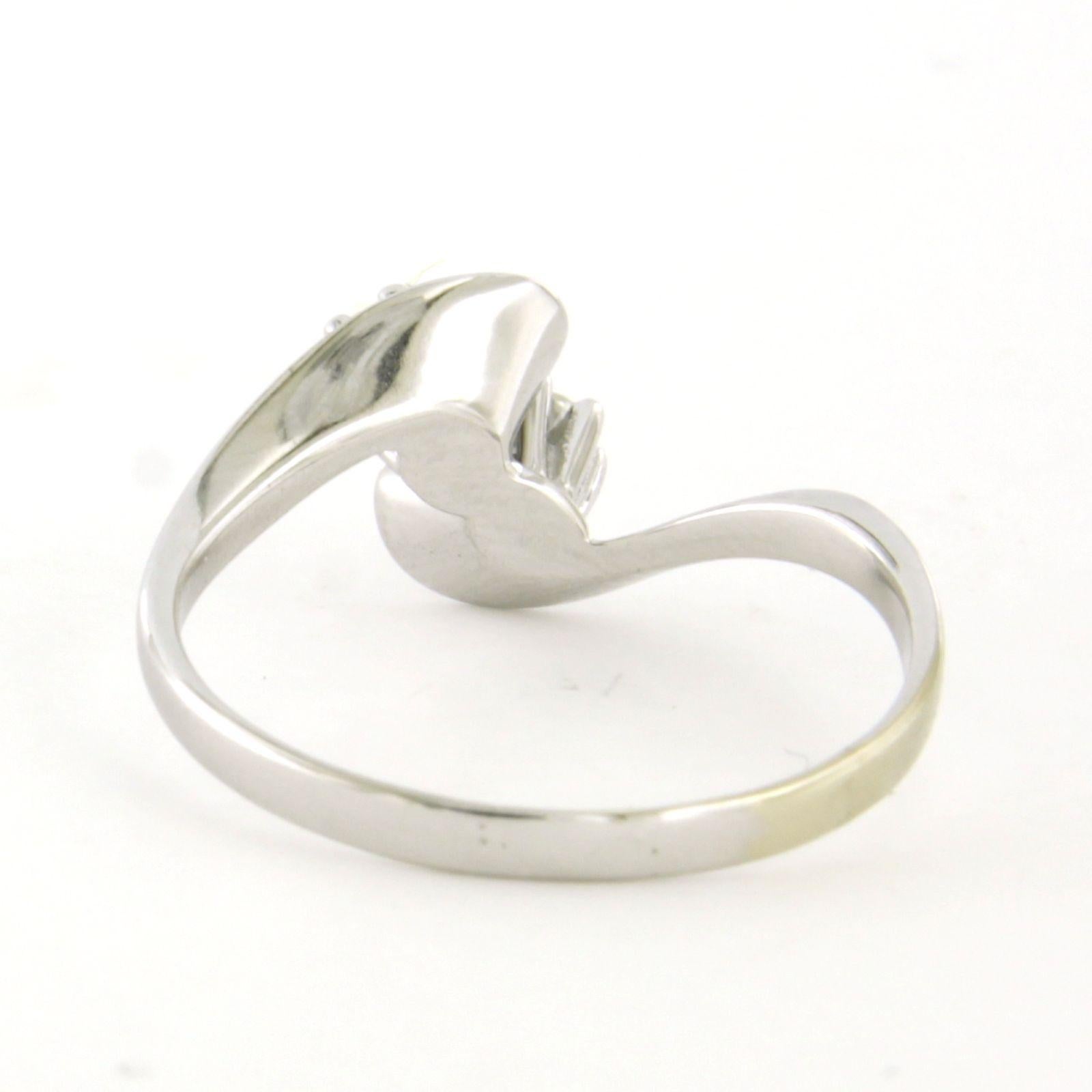 Anello con diamanti taglio brillante fino a 0,15ct in oro 14k da 2,3 grammi In condizioni ottime in vendita a The Hague, ZH