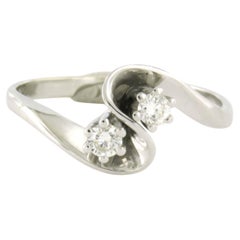 Anello con diamanti taglio brillante fino a 0,15ct in oro 14k da 2,3 grammi