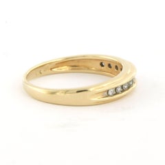 Ring mit Diamanten im Brillantschliff bis zu 0,15ct 14k Gold 2,6 Gramm