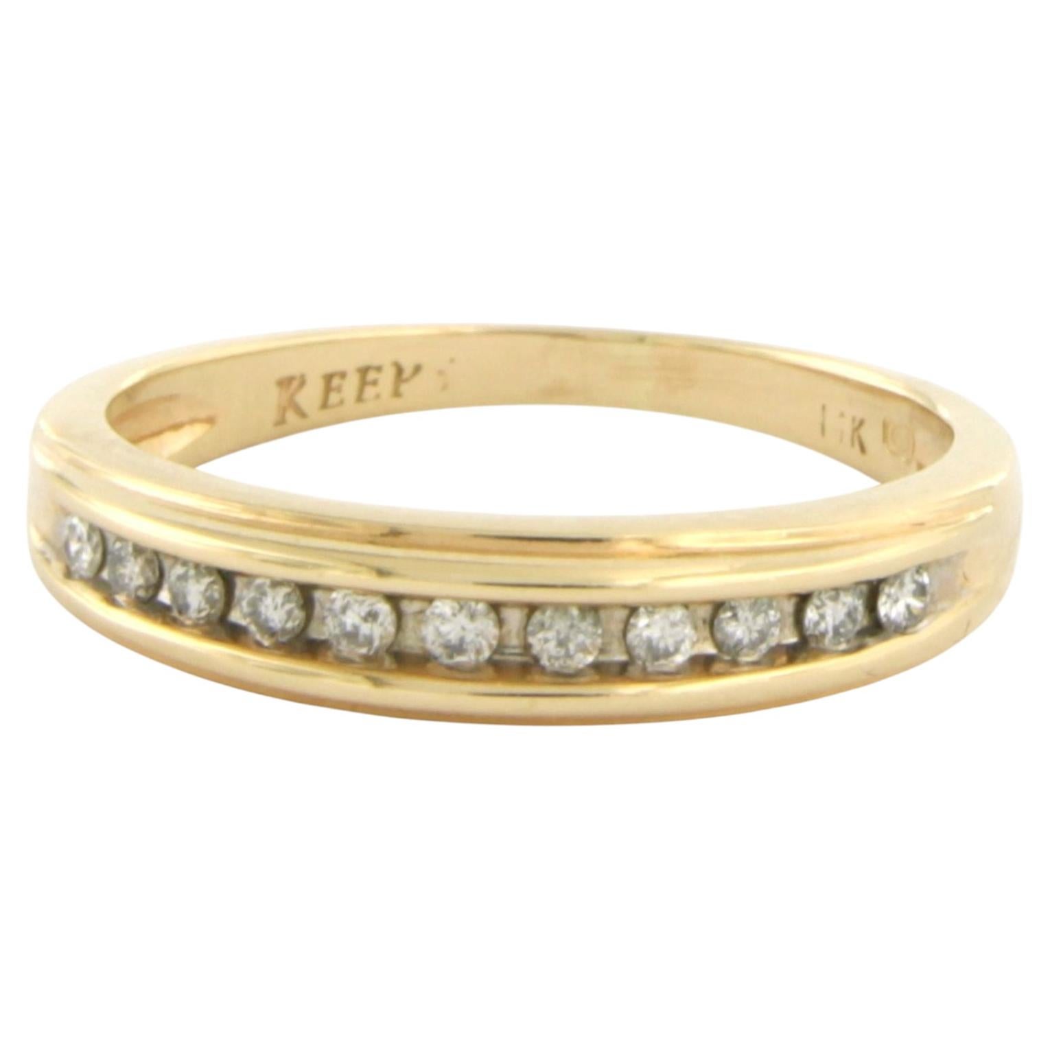 Bague avec diamants taille brillant jusqu'à 0,15ct or 14k 2,6 grammes en vente