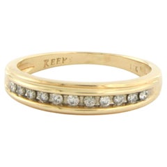 Ring mit Diamanten im Brillantschliff bis zu 0,15ct 14k Gold 2,6 Gramm