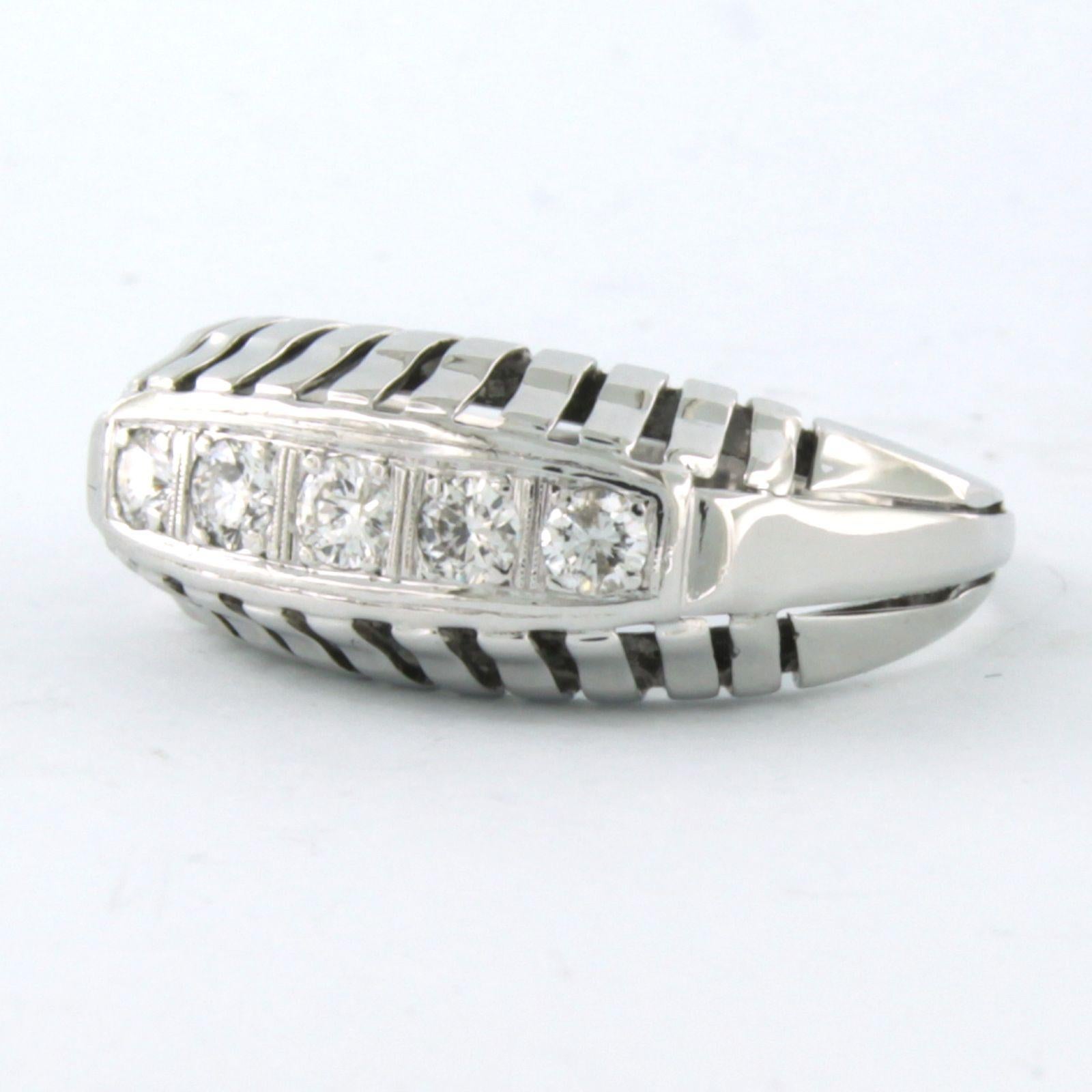 Anello con diamanti taglio brillante fino a 0,20ct in oro 14k da 3,5 grammi In condizioni ottime in vendita a The Hague, ZH