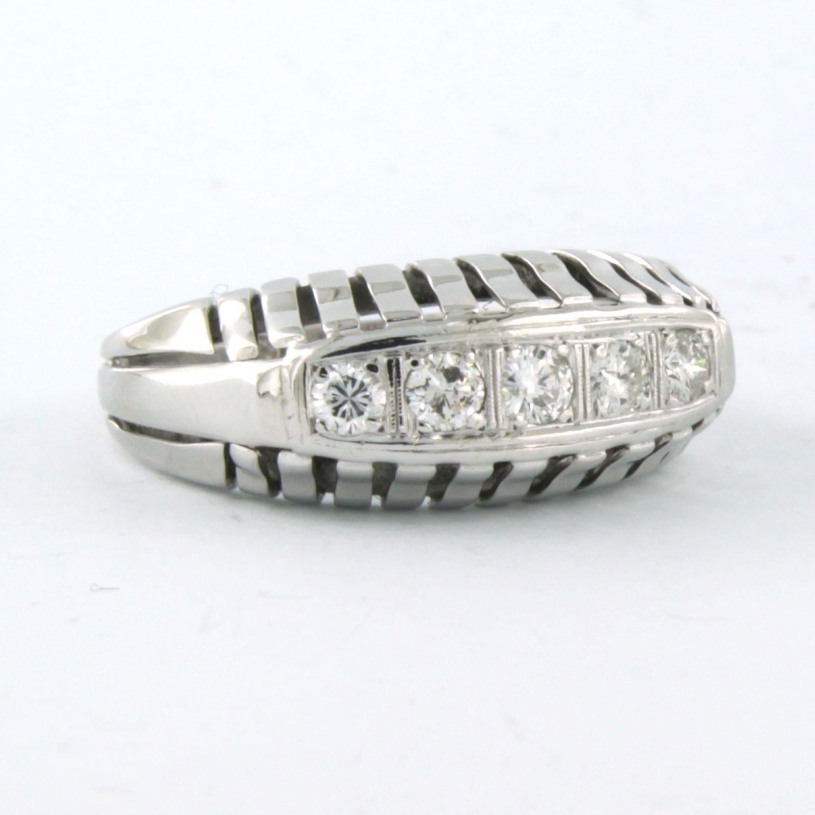 Donna Anello con diamanti taglio brillante fino a 0,20ct in oro 14k da 3,5 grammi in vendita