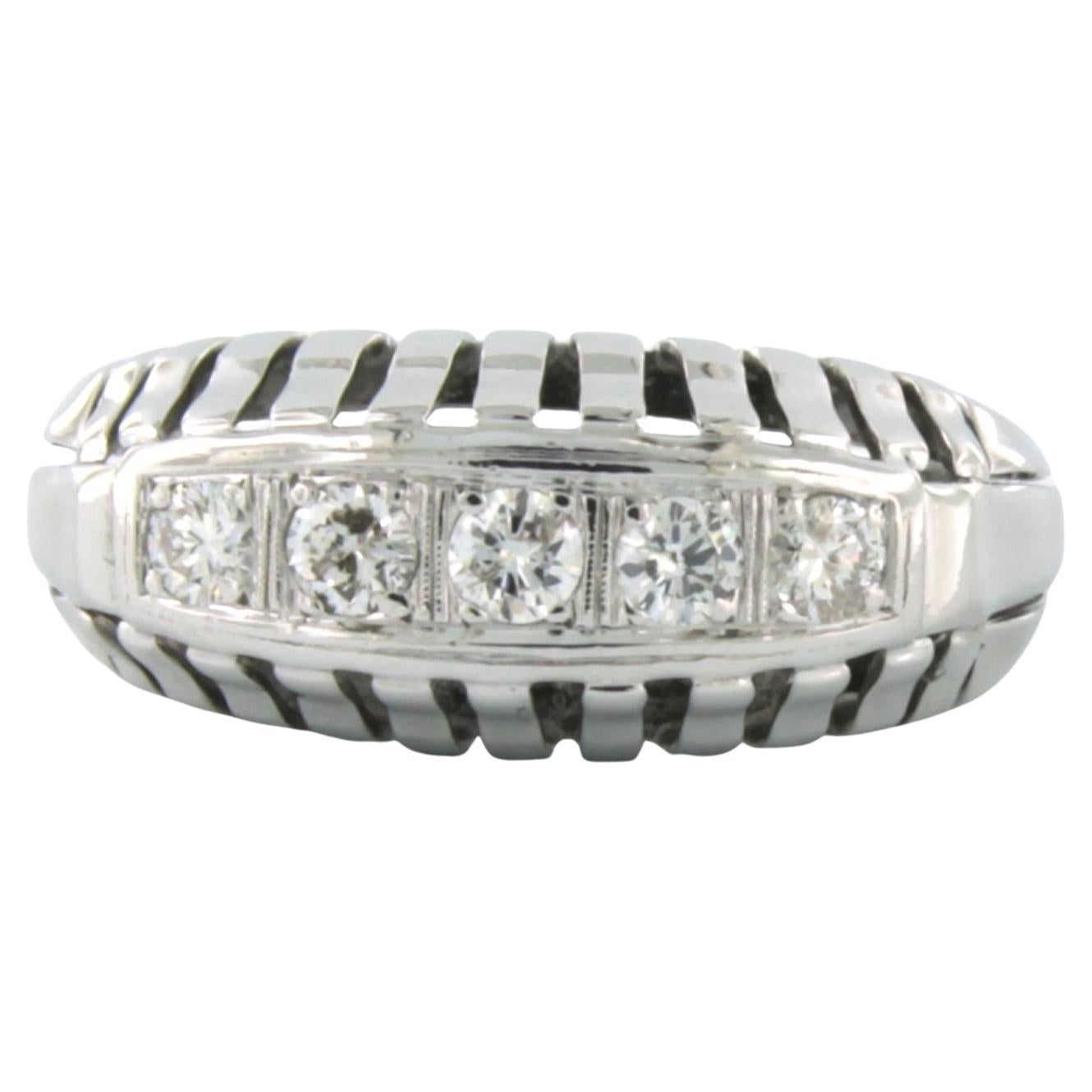 Anello con diamanti taglio brillante fino a 0,20ct in oro 14k da 3,5 grammi