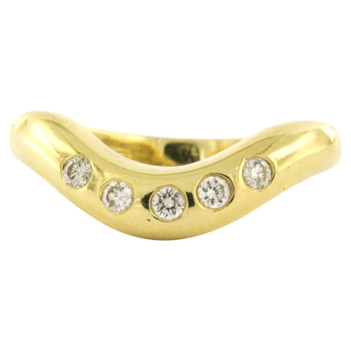 Anillo con diamantes talla brillante de hasta 0,20 ct Oro de 18k 5,3 gramos en venta