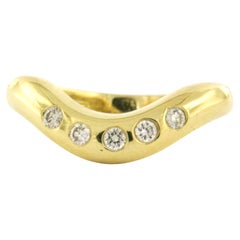 Ring with brilliant cut diamonds up to 0.20ct 18k gold 5.3 grams