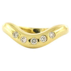 Ring with brilliant cut diamonds up to 0.20ct 18k yellow gold 5.3 grams