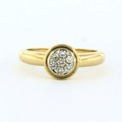 Ring with brilliant cut diamonds up to 0.22ct 18k gold 4.2 grams