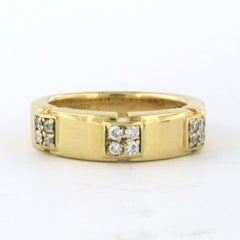 RIng with brilliant cut diamonds up to 0.24ct 18k gold 5.8 grams