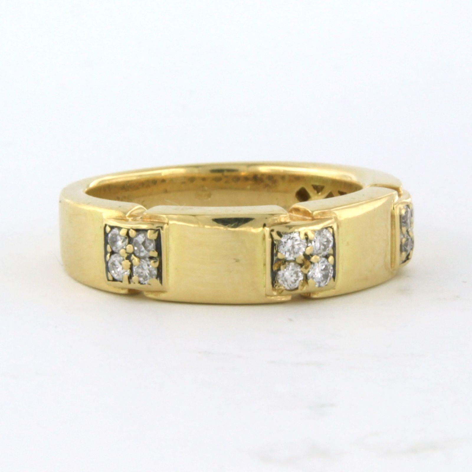 Ringe mit Diamanten im Brillantschliff bis zu 0,24 Karat 18 Karat Gold 5,8 Gramm im Angebot 2