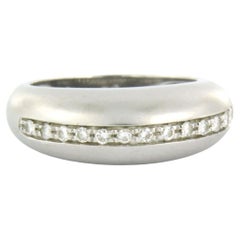 Ring with brilliant cut diamonds up to 0.25ct 14k white gold