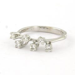Ring with brilliant cut diamonds up to 0.25ct 18k gold 2.3 grams