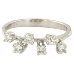 Ring with brilliant cut diamonds up to 0.25ct 18k gold 2.3 grams
