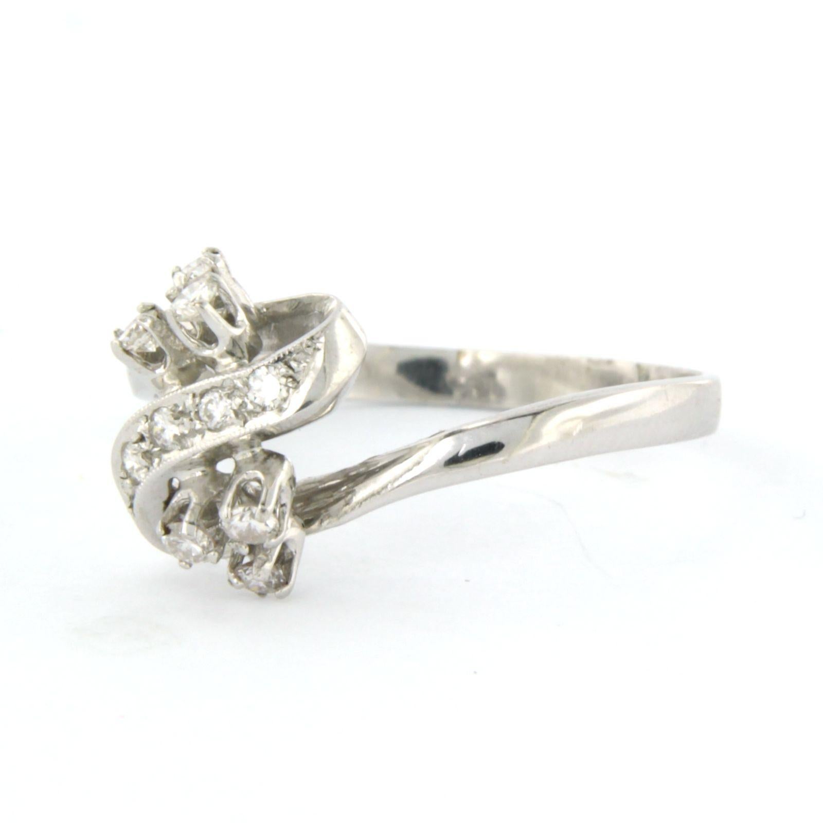 Bague avec diamants taille brillant jusqu'à 0,25ct Or 18k 2,6 grammes Pour femmes en vente