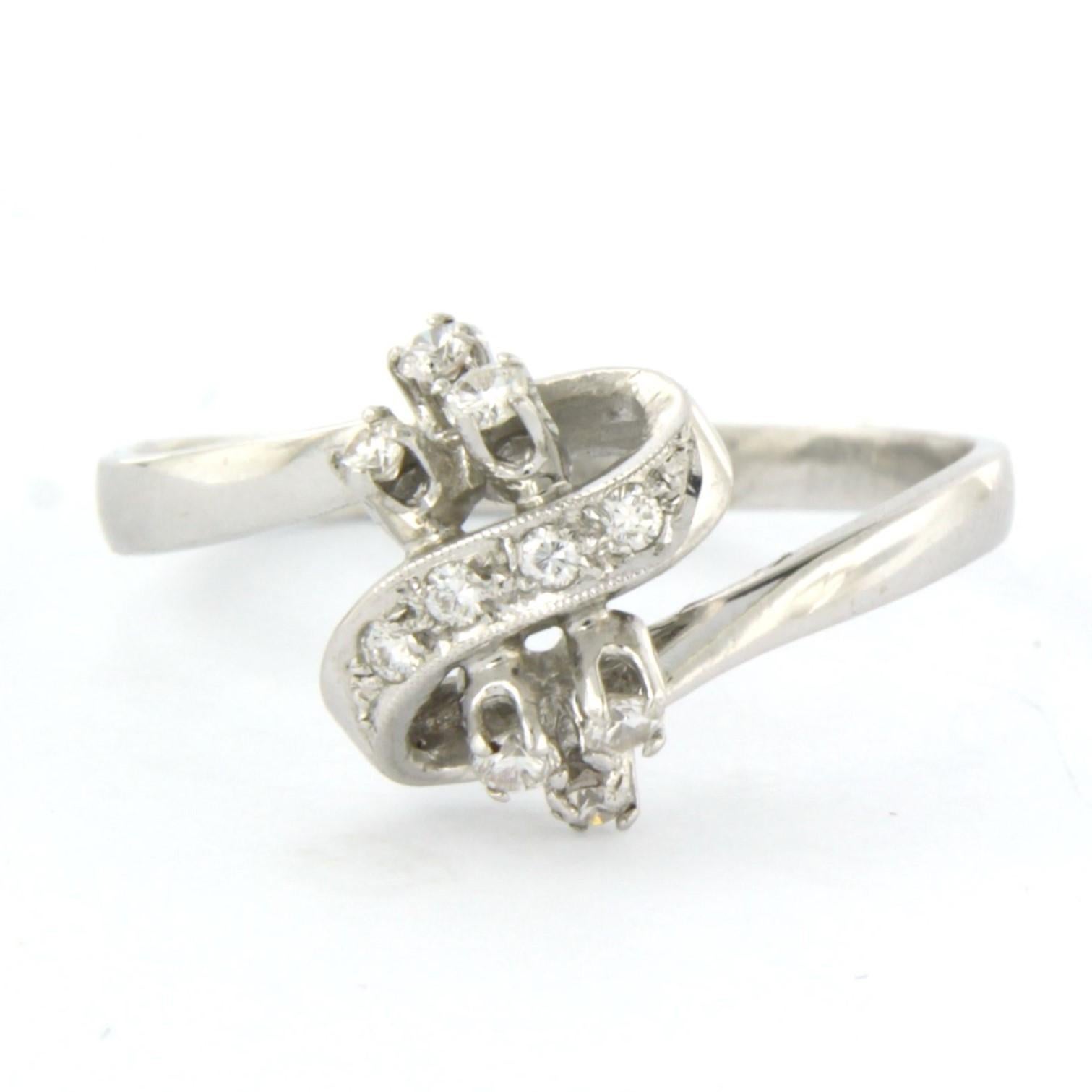 Bague avec diamants taille brillant jusqu'à 0,25ct Or 18k 2,6 grammes en vente 1