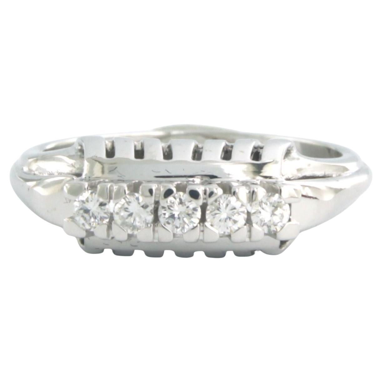 Ring with brilliant cut diamonds up to 0.25ct 18k gold 5.1 grams