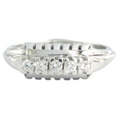 Anillo con diamantes talla brillante de hasta 0,25 ct Oro blanco de 18k 5,1 gramos
