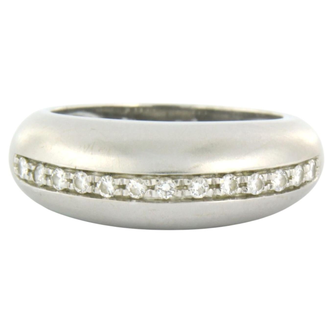 Bague avec diamants taille brillant jusqu'à 0,25ct - 5,7 grammes - or blanc 14k