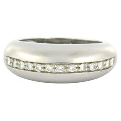 Bague avec diamants taille brillant jusqu'à 0,25ct - 5,7 grammes - or blanc 14k
