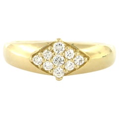 Anello con diamanti taglio brillante fino a 0,27ct in oro 18k 4,2 grammi
