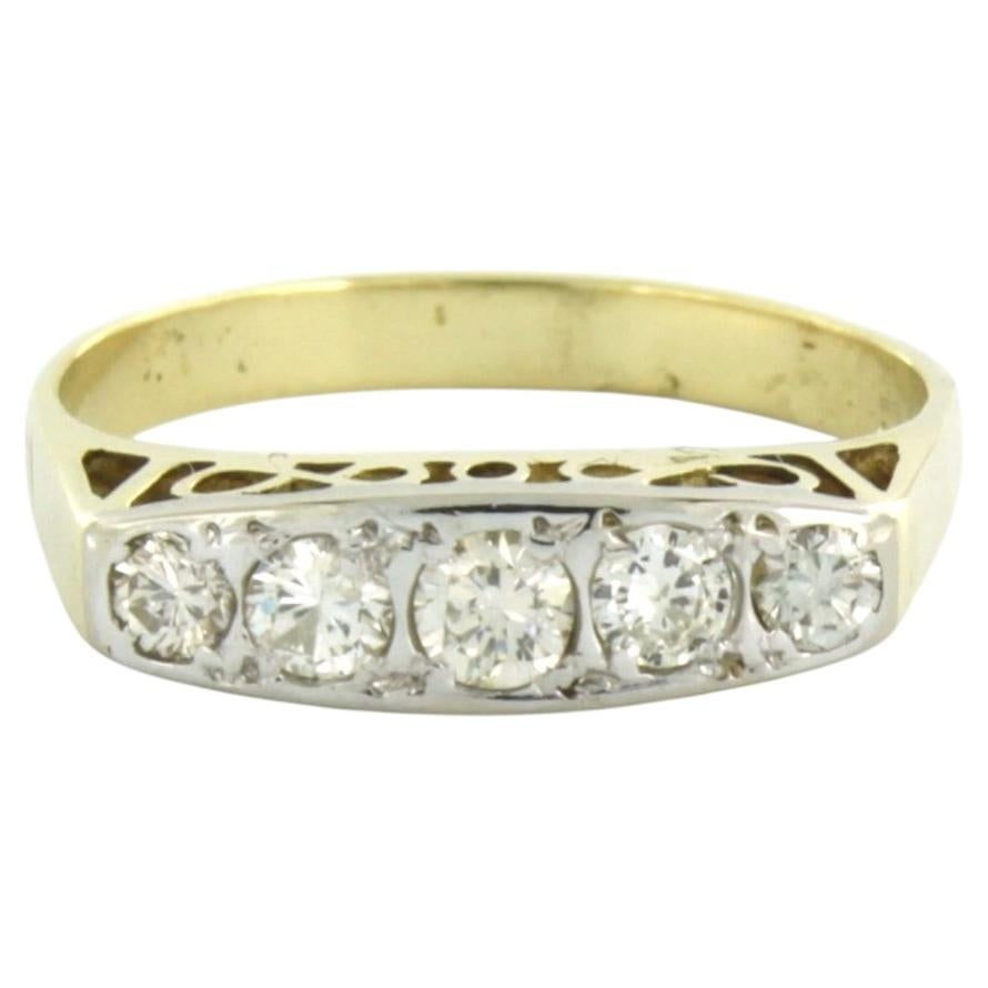Ring with brilliant cut diamonds up to 0.30ct 14k gold 2.9 grams