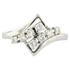 Ring with brilliant cut diamonds up to 0.30ct 14k gold 3.8 grams